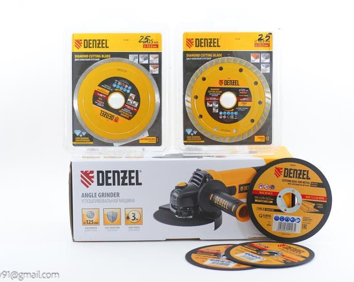 Обзор сетевой УШМ Denzel AG125